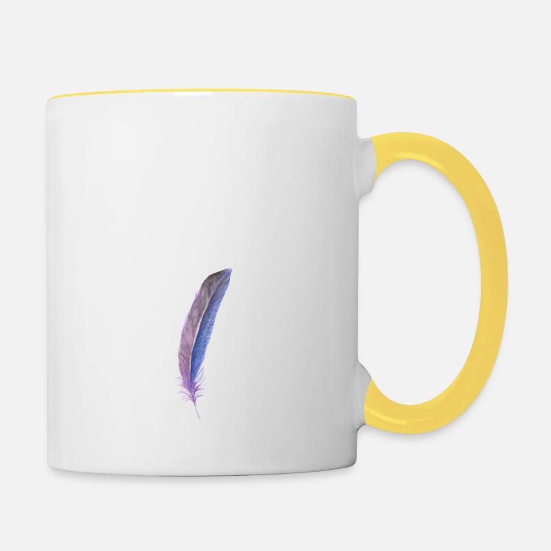 Source - Mug contrasté - blanc/jaune