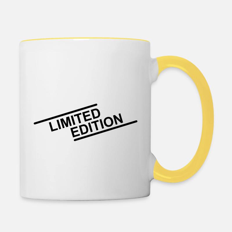 Lettrage en édition limitée - Mug contrasté - blanc/jaune