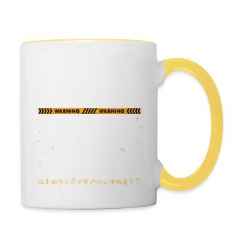 Art de physique mignon pour hommes femmes professeur de physique - Mug contrasté - blanc/jaune - Droite