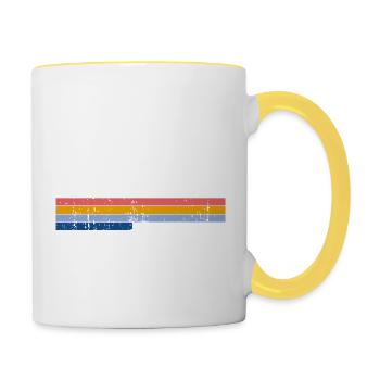 Vintage 70s 80s Style Corolla NC - Mug contrasté - blanc/jaune - Droite