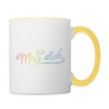 Masallah - Tasse zweifarbig - Weiß/Gelb - Rechts