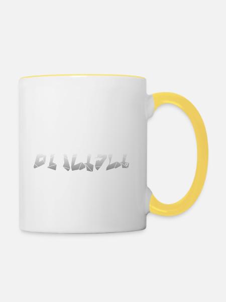 Bitlisli - Tasse zweifarbig - Weiß/Gelb