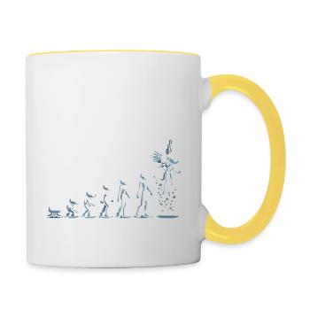 Améliorez votre vie - Mug contrasté - blanc/jaune - Droite