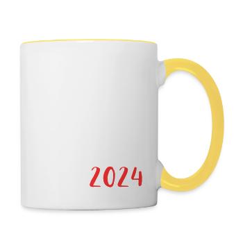 Cruise Squad 2024 - Die Kreuzfahrt Gruppenreise 24 - Tasse zweifarbig - Weiß/Gelb - Rechts