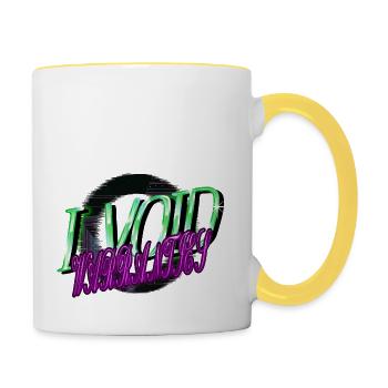aircraft mechanic baseballcoffeemug - Contrasting Mug - white/yellow - Right
