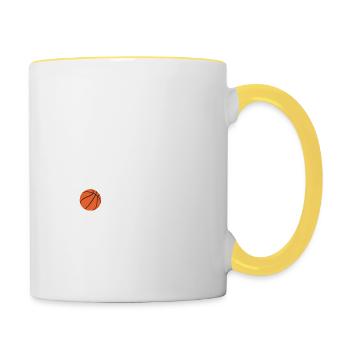 Basketball - Tasse zweifarbig - Weiß/Gelb - Rechts