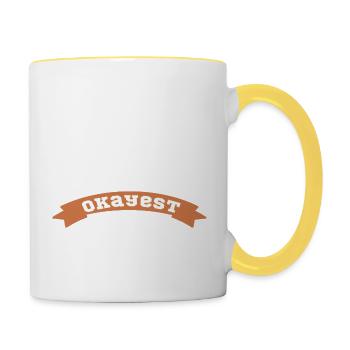 Partenaires World’s Okay - Mug contrasté - blanc/jaune - Droite