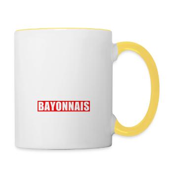 I'm not perfect, I'm a Bayonne supporter - Contrasting Mug - white/yellow - Right