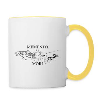 Memento Mori - Mug contrasté - blanc/jaune - Droite