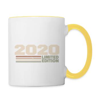 2020 Cadeau Anniversaire 2020 édition limitée 2020 - Mug contrasté - blanc/jaune - Droite