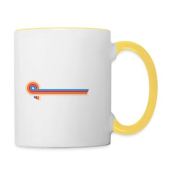I Am 47 Plus Middle Finger - 48th Birthday - Contrasting Mug - white/yellow - Right