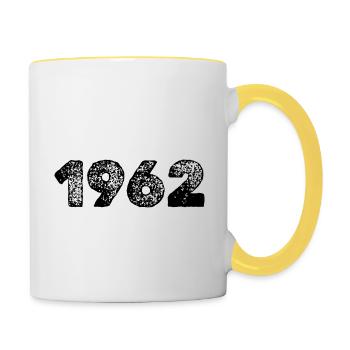 Born in 1962 - Contrasting Mug - white/yellow - Right