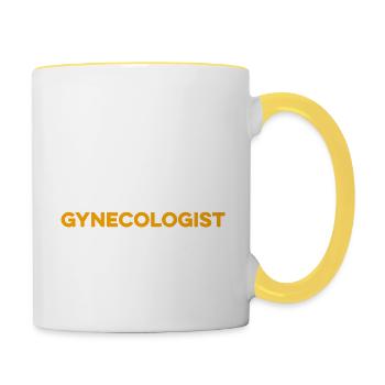I’m Not a Gynecologist - Contrasting Mug - white/yellow - Right