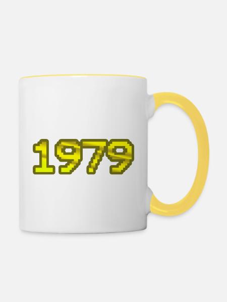 1979 - Tasse zweifarbig - Weiß/Gelb