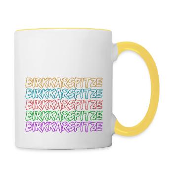 Escalade de la Birkkarspitze - Mug contrasté - blanc/jaune - Droite