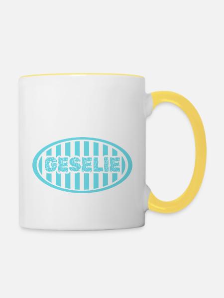 Geselle als Job - Tasse zweifarbig - Weiß/Gelb
