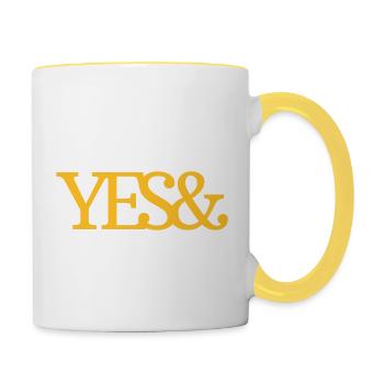 Yes And - No. 2 - Tasse zweifarbig - Weiß/Gelb - Rechts