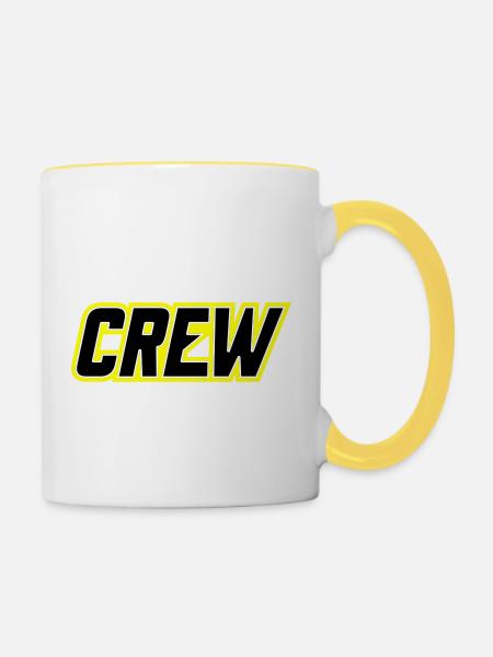Crew - Tasse zweifarbig - Weiß/Gelb
