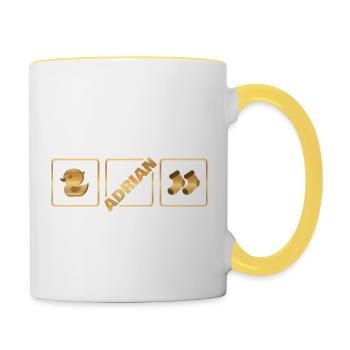 Birth Adrian - Contrasting Mug - white/yellow - Right