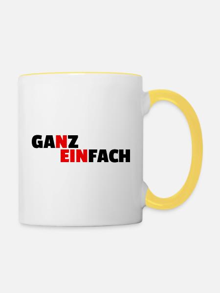 GANZ EINFACH NEIN - Tasse zweifarbig - Weiß/Gelb