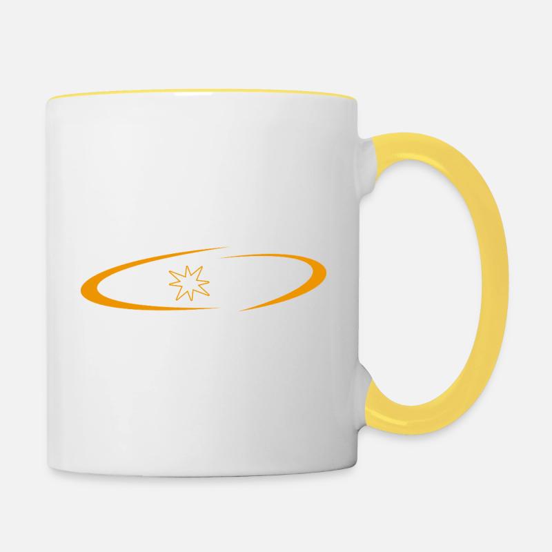 Kosmische Starburst-Nova - Tasse zweifarbig - Weiß/Gelb