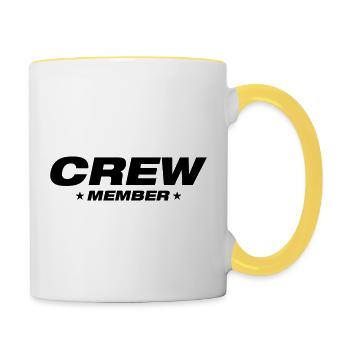 Crew Mitglied - Tasse zweifarbig - Weiß/Gelb - Rechts
