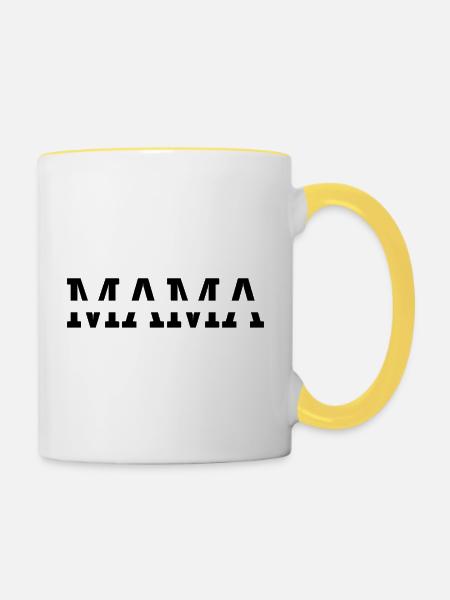 Mamma - Tasse zweifarbig - Weiß/Gelb