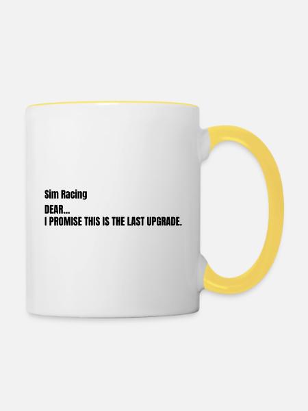 This was the Last Upgrade - Tasse zweifarbig - Weiß/Gelb