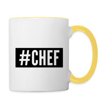 chef - Tasse zweifarbig - Weiß/Gelb - Rechts