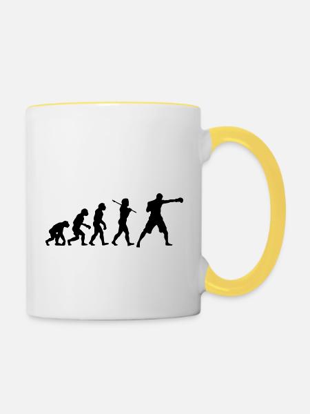 Boxing Evolution - Tasse zweifarbig - Weiß/Gelb