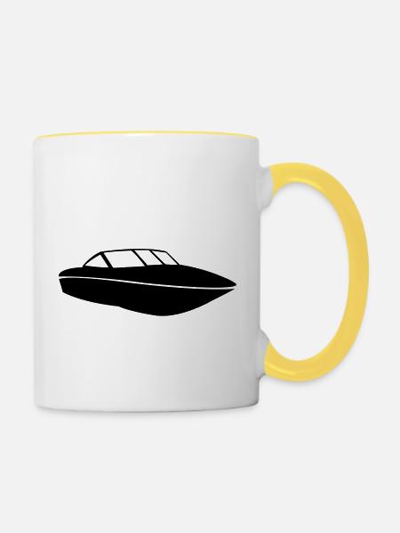 Boat de - Tasse zweifarbig - Weiß/Gelb