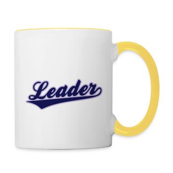 Leader - Tasse zweifarbig - Weiß/Gelb - Rechts