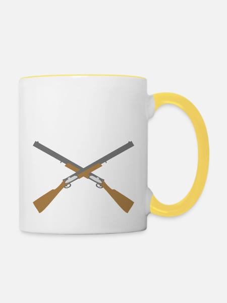 Shotguns - Tasse zweifarbig - Weiß/Gelb