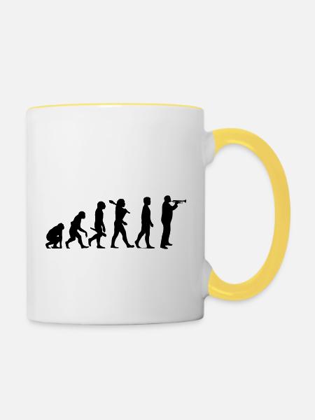 Evo Trumpet - Tasse zweifarbig - Weiß/Gelb