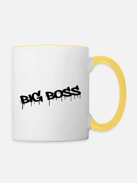 Big Boss - Tasse zweifarbig - Weiß/Gelb
