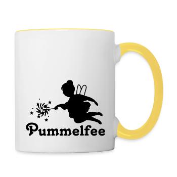 elfe_fee_pummelfee - Tasse zweifarbig - Weiß/Gelb - Rechts