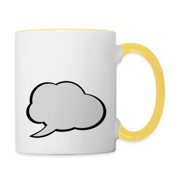 Speech Bubble - Contrasting Mug - white/yellow - Right