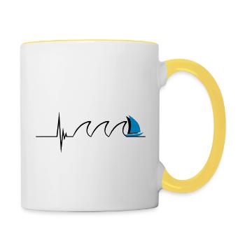 Sailing Pulse - Tasse zweifarbig - Weiß/Gelb - Rechts