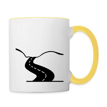road_street_f1 - Contrasting Mug - white/yellow - Right