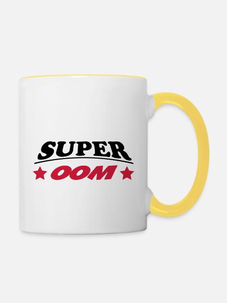 Super oom - Tasse zweifarbig - Weiß/Gelb
