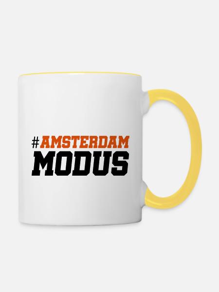 amsterdam modus - Tasse zweifarbig - Weiß/Gelb