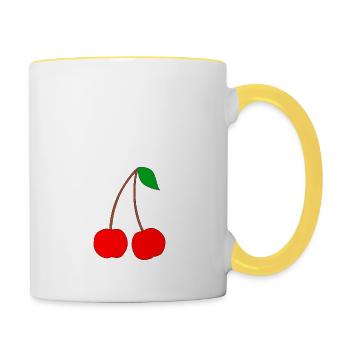 Cherries - Contrasting Mug - white/yellow - Right