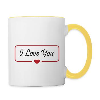 Valentinesday - Contrasting Mug - white/yellow - Right