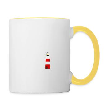 MOIN Willkommen in Norddeutschland - Meer Küste - Tasse zweifarbig - Weiß/Gelb - Rechts