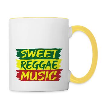 Sweet Reggae - Contrasting Mug - white/yellow - Right