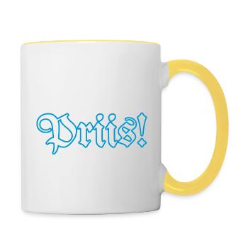 Pris Priiis Schnupftabak - Mug contrasté - blanc/jaune - Droite