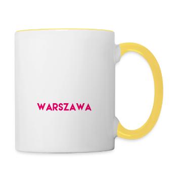 Warsaw Language Korean - City of Poland - Contrasting Mug - white/yellow - Right