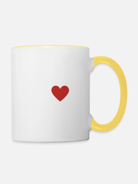 Ich liebe Drachenfliegen - Tasse zweifarbig - Weiß/Gelb