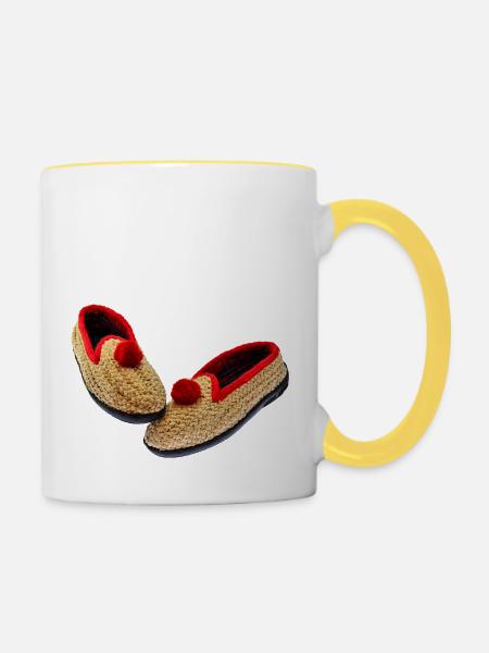 Strohschuhe 1.0 - Tasse zweifarbig - Weiß/Gelb