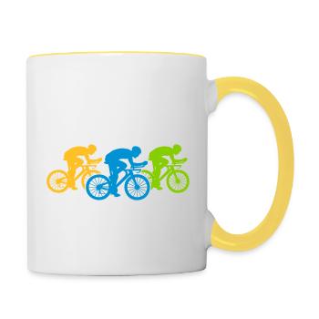 Bicycle Team Triathlon - Contrasting Mug - white/yellow - Right